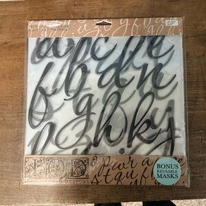 Discontinued Iron Orchard Design Swoosh letter stamps